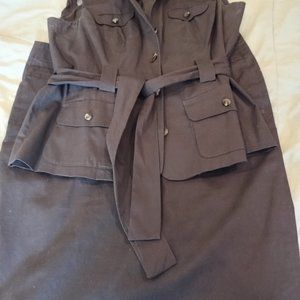 Skirt and Vest Jacket Brown Worthington Brand